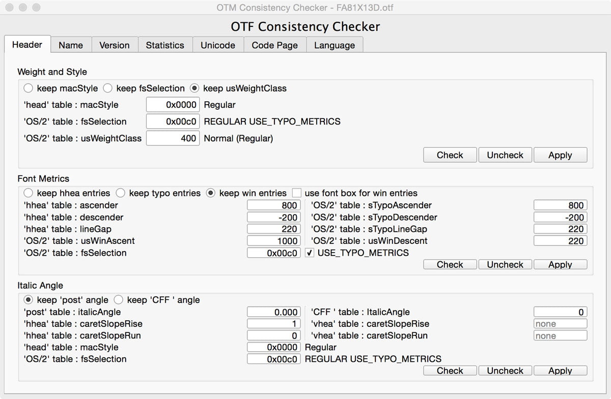 OTM Consistency Checker