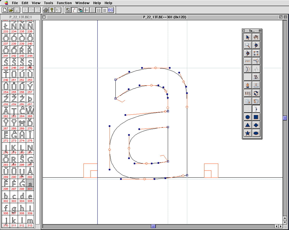 New DTL BezierMaster Glyph Editor