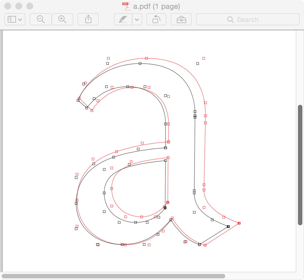 Comparing cubic Bézier contours in DTL CompareMaster